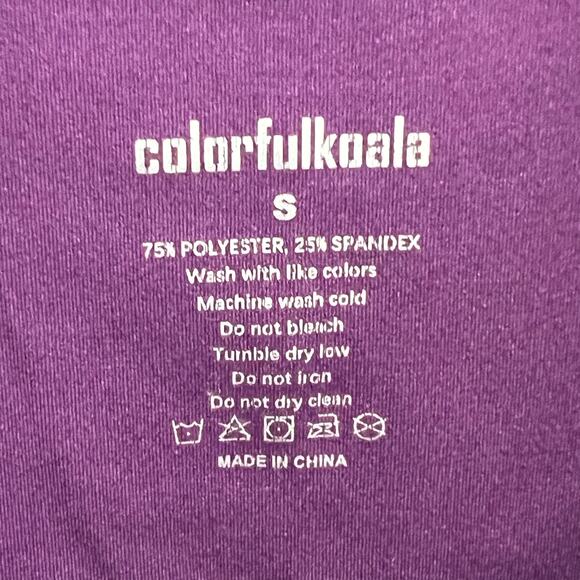 Colorfulkoala Capri Leggings Womens S Purple High Waisted Pocket Yoga Athleisure - Picture 12 of 13